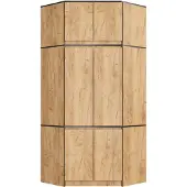 Akord Eckkleiderschrank Craft Eiche 100 cm 6 Türen B100xH235xT50 cm