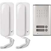 Emos Audio-Türsprechanlage Set für zwei Teilnehmer, zur Aufputzmontage, Gegensprechanlage, Audio-Kit mit Türöffner-Möglichkeit, H1086