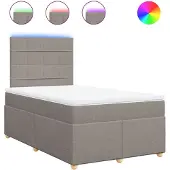 Syfax Boxspringbett mit Matratze Taupe 120x190 cm Stoff