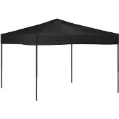Syfax Partyzelt Faltbar Schwarz 3x3 m