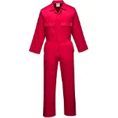 Portwest S999 Euro-Arbeitsoverall aus Polyester-Baumwolle Red Gr. S