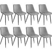 TecTake Set Stuhl Monroe gepolstert, in Samtoptik 48 x 59 x 82,5 cm
