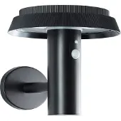 Brilliant schwarze Solar Außenwandleuchte ALVERO | inkl. Bewegungsmelder | 4W 500lm 3000K | Metall/Kunststoff
