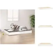 vidaXL Hundebett Weiß 101,5x74x9 cm Massivholz Kiefer - Hundebetten