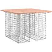 Syfax Gartentisch aus Gabionen 100x102x72 cm Massivholz Douglasie