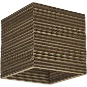 Ledvance Deckenleuchte Decor Cardboard Square braun aus Wellpappe, leicht, E27, 250 mm Durchmesser, Leuchtenschirm aus recyceltem Material, nachhaltig durch austauschbare Lichtquelle, einfache Montage