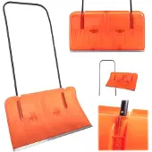 Kadax Schaufel Schneekratzer Schneepflug Orange auf Rädern