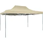 Prolenta Maison Exclusive - Profi-Partyzelt Faltbar 3×4 m Stahl Creme