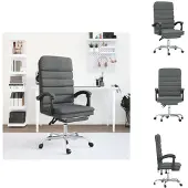 vidaXL Bürostuhl mit Massagefunktion Dunkelgrau Stoff - Bürostühle