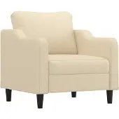 Syfax Sessel Creme Stoff 60 cm Füllung Schaumstoff Max. Tragfähigkeit 110 kg