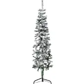 Syfax Künstlicher Halb-Weihnachtsbaum mit Schnee Schlank 150 cm