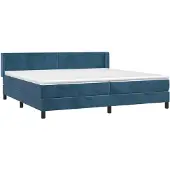 Syfax Boxspringbett mit Matratze Dunkelblau 200x200 cm Samt