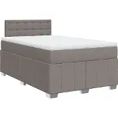 Syfax Boxspringbett mit Matratze Taupe 120x190 cm Stoff