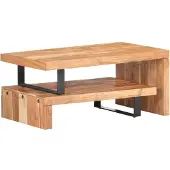 vidaXL 2-tlg. Couchtisch-Set Akazie Massivholz