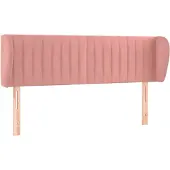 Syfax Kopfteil mit Ohren Rosa 147x23x78/88 cm Samt