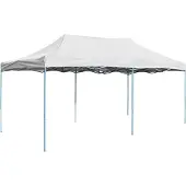 Prolenta Maison Exclusive - Profi-Partyzelt Faltbar 3 x 6 m Stahl Weiß