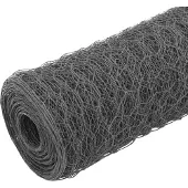 vidaXL Drahtzaun Stahl mit PVC-Beschichtung 25x1,5 m Grau