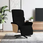 Prolenta Maison Exclusive - Relaxsessel mit Fußteil Schwarz Stoff