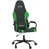 Syfax Gaming-Stuhl mit Massagefunktion Schwarz und Grün Kunstleder