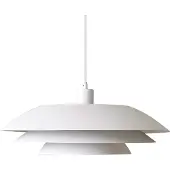 Dyberg Larsen Pendelleuchte LED, Hängelampe, Deckenlampe Pendel, Pendellampe Esstisch, Pendelleuchte für Wohnzimmer, Skandinavische Design, DL45 Weiß