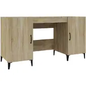 vidaXL Schreibtisch Sonoma-Eiche 140x50x75 cm Holzwerkstoff