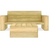 vidaXL 2-tlg. Garten-Lounge-Set Kiefernholz Imprägniert