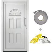 vidaXL Haustür Weiß 88x208 cm