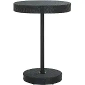 Syfax Gartentisch Schwarz 75,5x106 cm Poly Rattan