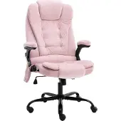 Syfax dkd-home-decor Massage-Bürostuhl Rosa Samt, höhenverstellbar, 110 kg, 67 x 71 x (110 - 119) cm