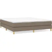 Syfax Boxspringbett mit Matratze Taupe 160x200 cm Stoff