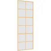 vidaXL Schiebetür Golden 76x205 cm Matt ESG-Glas und Aluminium