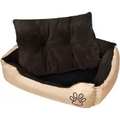 Syfax Warmes Hundebett mit Polsterkissen M