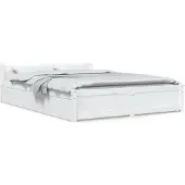 Syfax Bett mit Schubladen Weiß 135x190 cm