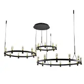 ITALUX PND-83812-60 Almelo Pendelleuchte LED D1870mm 137,6W/5347lm 3000K schwarz, gold