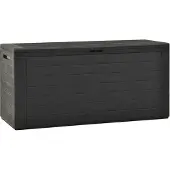 The Living Store Gartenbox Anthrazit 116x44x55 cm