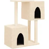 Syfax Kratzbaum mit Sisal-Kratzsäulen Creme 86 cm