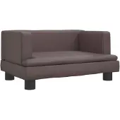 Syfax Hundebett Braun 60x40x30 cm Kunstleder
