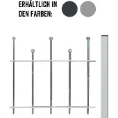 Alberts Zaunkomplett-Set Madrid, zum Aufschrauben, Höhe 73,5 cm, Länge 10 m, feuerverzinkt