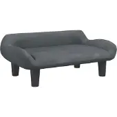 Syfax Hundebett Dunkelgrau 70x40x24 cm Samt