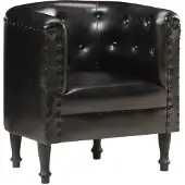 vidaXL Möbel Sessel Schwarz Echtleder - Fernseh- & Relaxsessel 286593