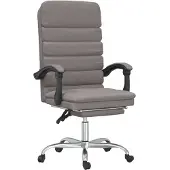 vidaXL Bürostuhl mit Massagefunktion Taupe Stoff