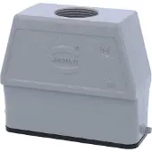 Harting Han 16A Tüllengehäuse hoch, 1xM25 gerader Kabelabgang, für 1 Bügel (am Unterteil) Verschraubung M25