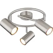Globo 3-Licht Deckenlampe Allvi Nickel