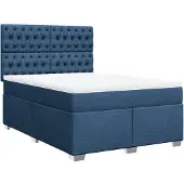 Syfax Boxspringbett mit Matratze Blau 160x200 cm Stoff