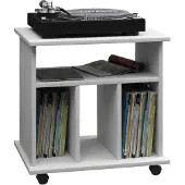 VCM Holz Beistelltisch | Couchtisch schlicht | Sofatisch Rollen | Maße ca. H. 59 x B. 60 x T. 45 cm | rollbar Kaffeetisch - Tabina