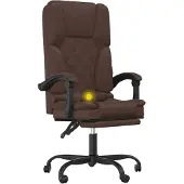 Syfax Bürostuhl mit Massagefunktion Braun Kunstleder