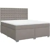 Syfax Boxspringbett mit Matratze Taupe 180x200 cm Stoff