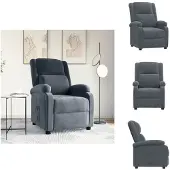 vidaXL Relaxsessel Dunkelgrau Samt - Sessel