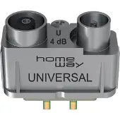 Homeway HW-ET2 SAT/BK/FM Koaxmodul Anschlussdämpf.4dB HAXHSM-G0200-C002