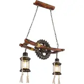 Globo Lighting Hängeleuchte Metall messingfarben, 2x E27